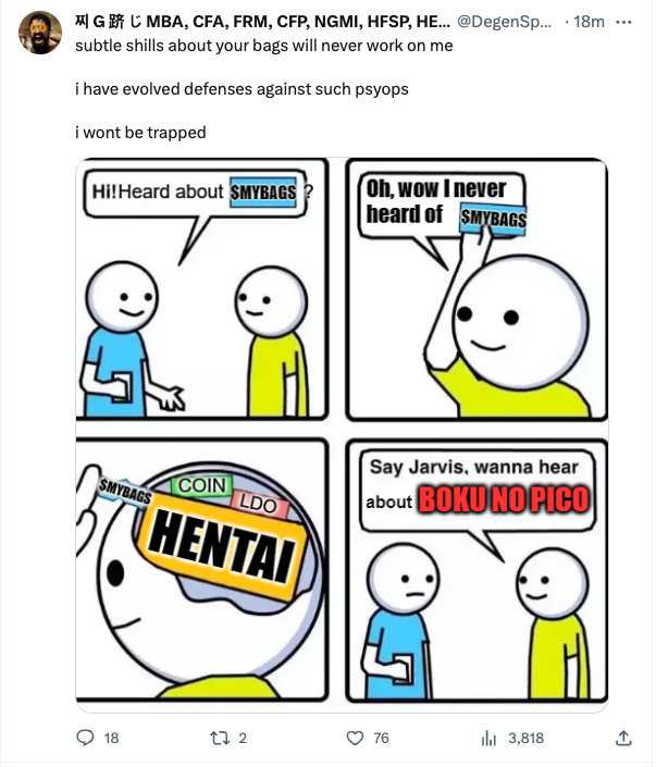 Meme tagged crypto, meme